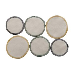 Soft Bamboo Make Up Remover Pads , Reusablefacial Cleansing Cloths Rounds Customized Size Available