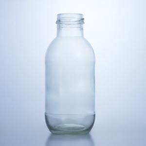300ml Round Glass Milk Bottle with Lid Liquor Storage Solution Decal Surface Handling