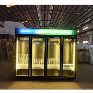 2140L Drinks Beverage Display Cooler Custom Swing Door with Tricolour Light