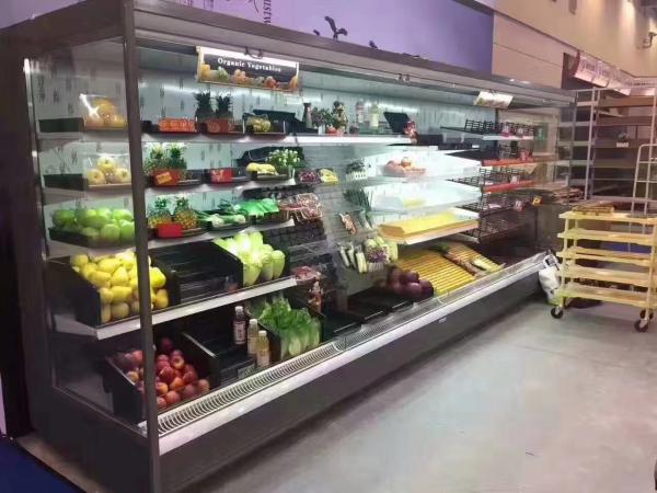 Refrigerador abierto de la exhibición de Multideck para el hipermercado con la iluminación brillante del LED
