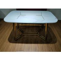 China Home Room 130*80*76cm Wrought Iron Marble Table on sale