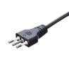 Home Appliance Oxygen Free Bared Stranded Copper 3 Pin 16A Plug Power Cord C13 Connector Black Italia Standard Power Cord