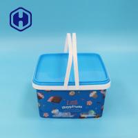 China 3.2L Plastic Cheese And Christmas Cracker Packaging Box With Handles Custom Label on sale
