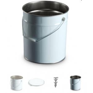 China 15L Steel Bucket With Lid Metal For Building Products Storage supplier