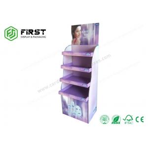 Retail Store Promotion Paper Display Rack POP Cardboard Floor Shelf Display For Shampoo