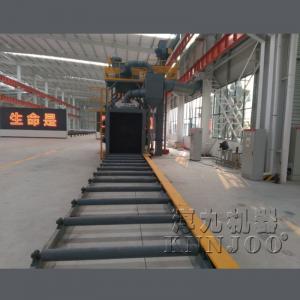 China Steel Profile Continuous Feed Track Conveyor Shot Blasting Machine 4.5m/Min supplier