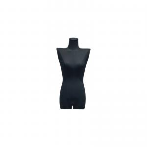 Stand Upright Half Body Mannequin Wrapped In Linen Black And White 87cm Hip