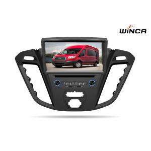 Black 8 Inch 2015 Ford Transit Dvd Player , Built In Gps Bluetooth Head Unit