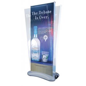 Exhibition Retractable Banner Stands Snap Clip Cartridge Easy Setting