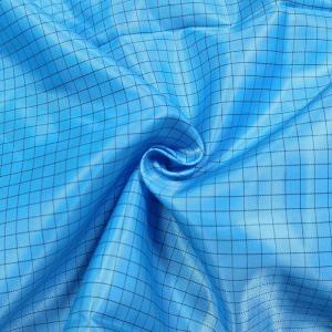 China 5mm Square Grid Antistatic ESD Fabrics Material For Lab Coats Apron supplier