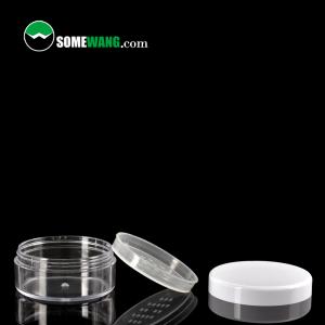 24g Clear Empty Loose Powder Container Round Makeup Reusable Plastic Jar Travel Size