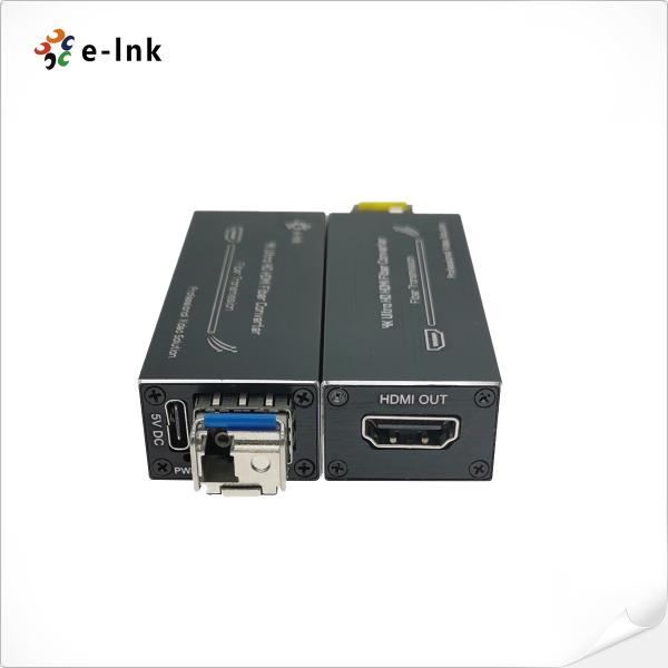 China Mini 4K HDMI Fiber Extender 80km Range USB-C Powered HDCP 1.2 4K*2K@30Hz Resolution wholesale