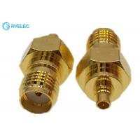 China MMCX Male Connector Fo SMA Female Straight Golden  Adapter For Car Radio Aerial Antenna on sale