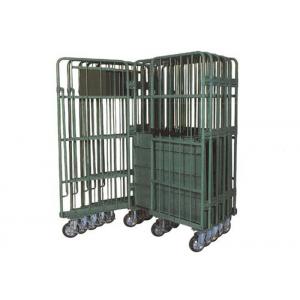 Industrial Galvanized Metal Cage Trolley Mobile Supermarket Roll Cages