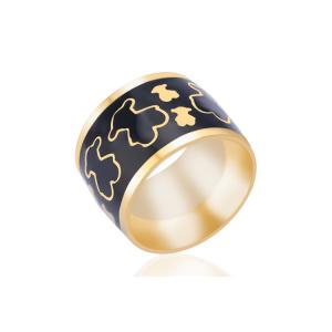 Custom Stainless Steel Signet Ring , Cool Gold Fashion Rings For Engagement