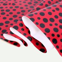 China Polka Dot PU Faux Leather Soft Brush Bottom Polyurethane Fabric Leather on sale