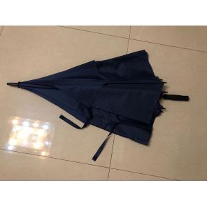 Manual Open Collapsible Golf Umbrella , Navy Color Vented Windproof Umbrella