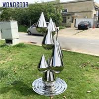 China Garden Metal Decoration Abstract Raindrop Stainless Steel Sculpture on sale