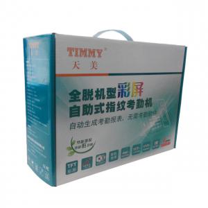 China Custom Printed Single Wall Corrugated Paper Product Boxes With Plastic Handle supplier