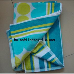 100% cotton yarn dyed beach towel , loop , 30X60'' , GSM 500 ,velour