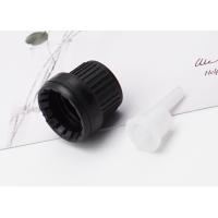 China CRC Plastic Screw Cap With Insert For Glass Bottles 18mm Black Tamper Evident Cap on sale