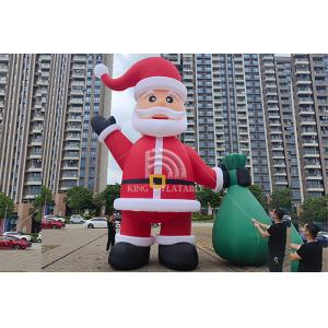 China Giant Santa Claus 26Ft Inflatable Christmas Decorations Outdoor Air Blown Greeting Model For Christmas / Party / Xmas supplier