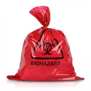 Medic Red Autoclavable Biohazard Bag Biodegradable Customized For Waste