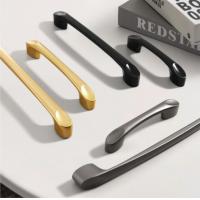 China Gold Nordic Kitchen Drawer Wardrobe Pull Handles Embossing Knobs Furniture Cabinets Door Knurling Knurled Handle on sale