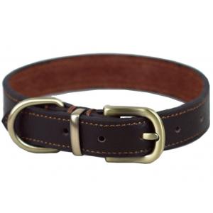 China 3 Colors Option Handmade Dog Leather Leashes , Real Classic Leather Dog Collar supplier