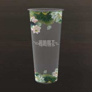 16oz PP Plastic Cup / Disposable Fashion Customized Plastic Cup With Lid And Straw
