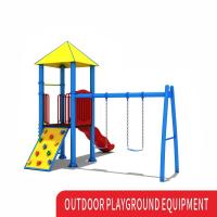 China Custom Children Indoor Outdoor Playground Slide Equipment With Slide And Swing on sale