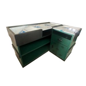 China Contador de supermercado de diseño modular con altura ergonómica y tapa de acero inoxidable resistente a los arañazos wholesale