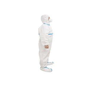 FDA CE Sterile Disposable Chemical Suit , Waterproof Disposable Coveralls