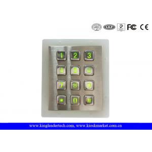 China Weatherproof Green Backlit Metal Keypad For Low - Lit Environment supplier