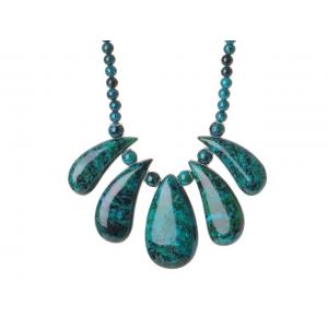 High-end 2014 Fashion natural Chrysocolla necklace women Jewelry wholesale from China