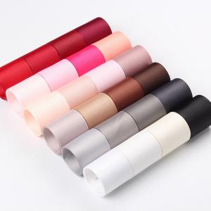3mm-100mm Solid Assorted Color Polyester Grosgrain Ribbon for Gift Wrapping and DIY Craft