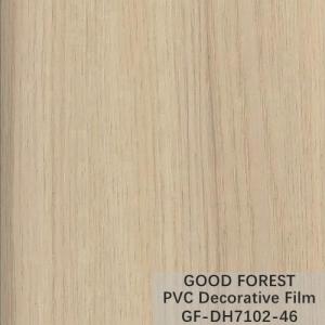 OEM Grain Wood PVC Film Blister Decorative Light Yellow Color Type