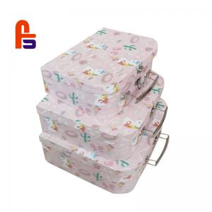Coated Paper Cardboard Suitcase Box CMYK Color With CE ISO BSCI Certification