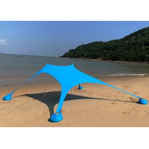 Blue Leica Polyester Pop Up Beach Sun Shade Tent Uv Protection 210X210X170CM