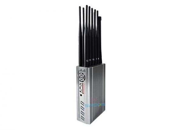 12 Channels Portable Mobile Phone Signal Jammer Block 2G 3G 4G GPS L1 L2 L5 8.4W
