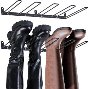 Sturdy Metal Boot Storage Organizer Rack for Closet Silver ISO9001 Rohs CE 16949