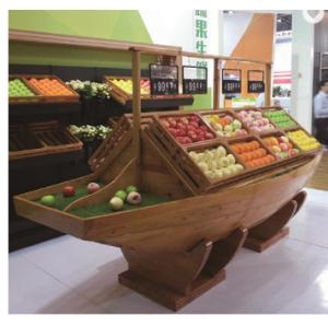 Supermarket Retail Store Shelves Wood Fruit And Vegetable Shelf