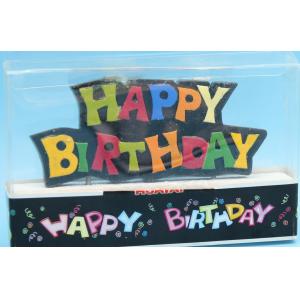 China Happy Birthday Painted Shaped Birthday Candle With Black Backgrand SGS & ISO9001 supplier
