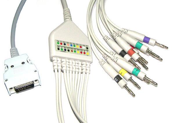 Surgical Plastic EKG Cable Long Screws Snap IEC With Defibrillation , Non -