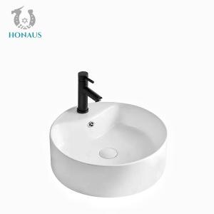Customized Round Countertop Bathroom Sinks 460mm Counter Mounted Wash Basin