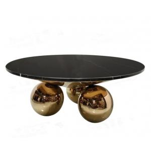 China Modern  Dining room Table Marble Top Round With ball leg China low price supplier