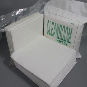 China Cellulose Polyester Cleanroom Paper Nonwoven White Low Lint Wipes For Cleaning Lab supplier