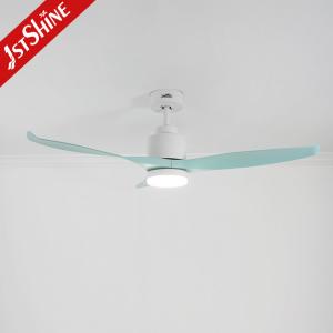 China Dimming Light 52 Inches Ceiling Fan Modern 3 Green Blades With DC Motor supplier