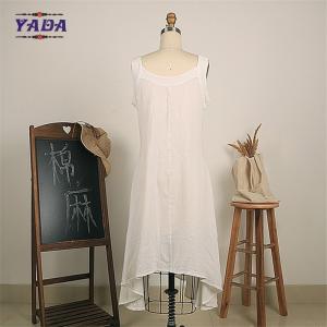 Irregular women sleeveless one piece fashion boutique white dress China wholesale clothing with high quality