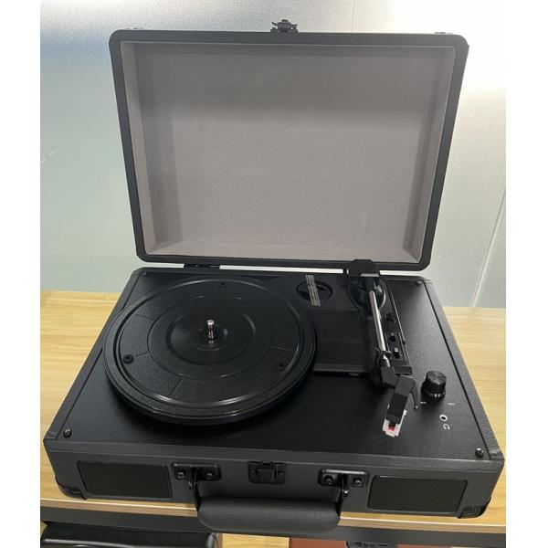 3 スピード ブルーツ ターンテーブル スピーカー ヴィンテージ スーツケース ビニール レコード スピーカー